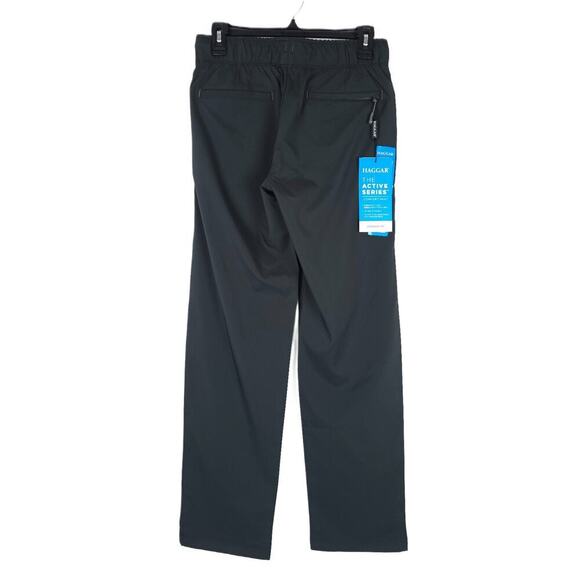 Haggar Men's Active Series Straight-Fit Comfort Pant Black 29x30 NWT - Picture 3 of 6